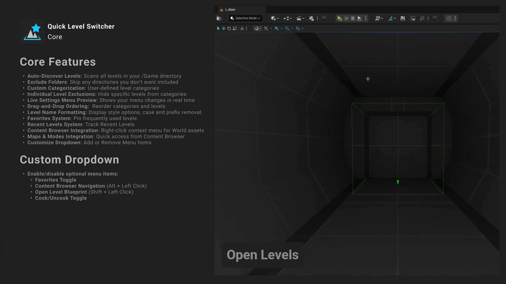 Custom Level Quick Quick Level Switcher